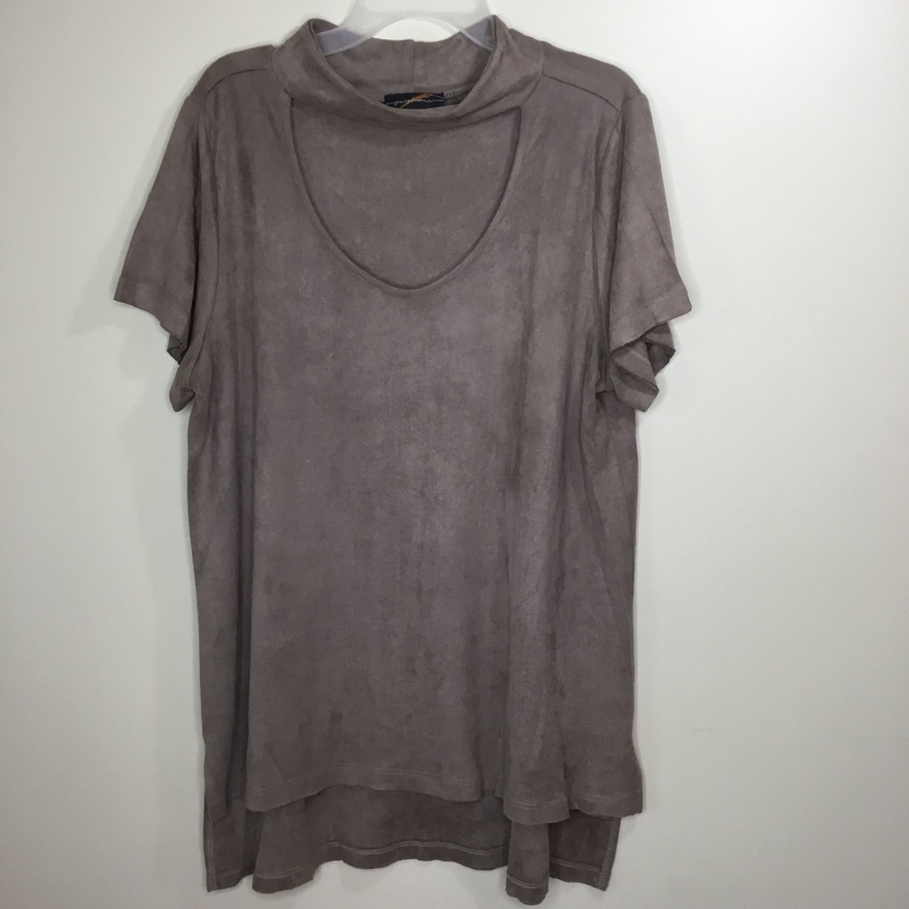 Jane Plus One Faux Suede Dress Summer Sz L Tunic